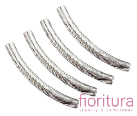 RURKA ŁUK GRAWEROWANY 45x4MM KOLOR SREBRNY