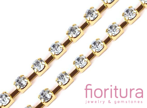 TAŚMA BIŻUTERYJNA 3,5MM KOLOR CRYSTAL