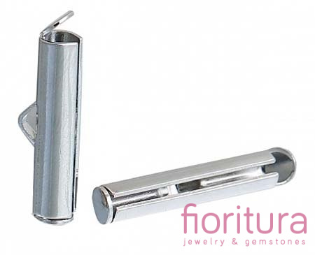 ZAKOŃCZENIE TUBOWE 20x6MM KOLOR STARE SREBRO