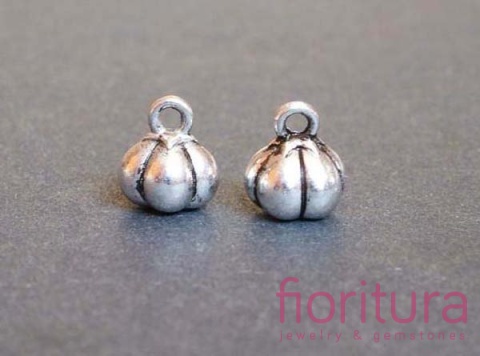ZAWIESZKA DYNIA 8X9MM KOLOR STARE SREBRO