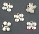ZAWIESZKA MOTYLEK 10X13MM KOLOR STARE SREBRO