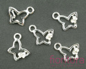 ZAWIESZKA MOTYLEK Z KRYSZTAŁKIEM CRYSTAL 12X15MM KOLOR SREBRNY