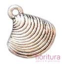 ZAWIESZKA MUSZELKA 15X13MM KOLOR STARE SREBRO