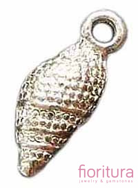 ZAWIESZKA MUSZELKA 15MM KOLOR STARE SREBRO