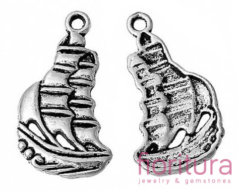 ZAWIESZKA STATEK 13x20MM KOLOR STARE SREBRO