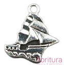 ZAWIESZKA STATEK 19x18MM KOLOR STARE SREBRO