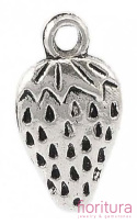 ZAWIESZKA TRUSKAWKA 17X11MM KOLOR STARE SREBRO