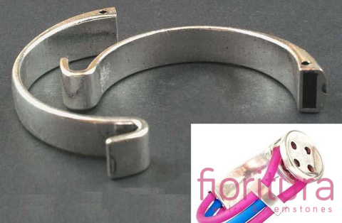 BAZA BRANSOLETKI TYPU CUFF 59MM KOLOR STARE SREBRO