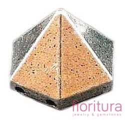 ĆWIEKI PIRAMIDKI 12,5x11MM KOLOR SREBRNY