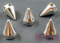 ĆWIEKI STOŻKI 15x10MM KOLOR SREBRNY