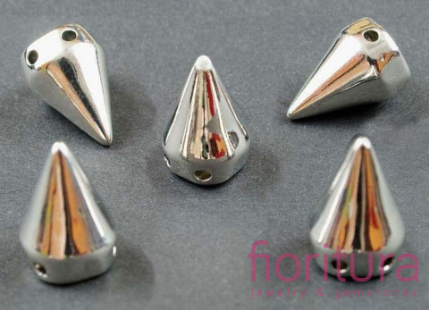 ĆWIEKI STOŻKI 15x10MM KOLOR SREBRNY