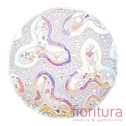 KABOSZON AKRYLOWY KOŁO 10MM KOLOR WHITE AB