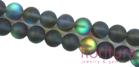 KAMIEŃ KSIĘŻYCOWY KULA 10MM KOLOR BLUE AB MAT