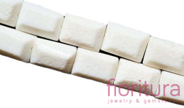 KORAL BIAŁY PASTYLKA PROSTOKĄTNA 18x13MM