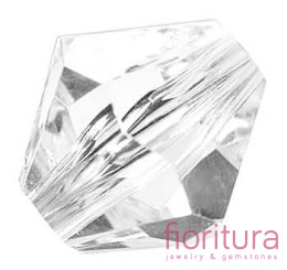 KORALIKI AKRYLOWE BICON 5MM KOLOR CRYSTAL TRANSPARENT