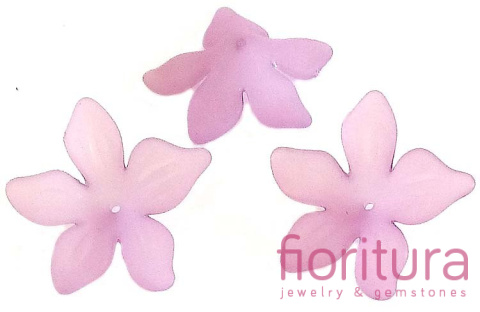 KORALIKI AKRYLOWE KWIAT 28x7MM KOLOR WRZOSOWY MAT