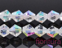 KORALIKI KRYSZTAŁOWE FASETOWANE BICON 6MM KOLOR CRYSTAL AB