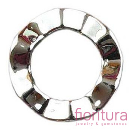 ŁĄCZNIK KOŁO FALOWANE 29MM KOLOR SREBRNY