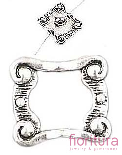 ŁĄCZNIK KWADRATOWY 14x16MM KOLOR SREBRNY