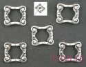 ŁĄCZNIK KWADRATOWY 14x16MM KOLOR SREBRNY