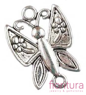 ŁĄCZNIK MOTYLEK 17x23MM KOLOR STARE SREBRO