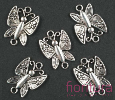ŁĄCZNIK MOTYLEK 17x23MM KOLOR STARE SREBRO