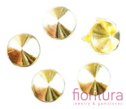 OSTRE ĆWIEKI STOŻKI 8MM KOLOR ZŁOTY