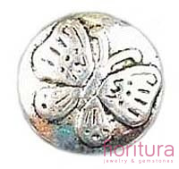 PRZEKŁADKA KRĄŻEK MOTYLEK 12MM KOLOR STARE SREBRO