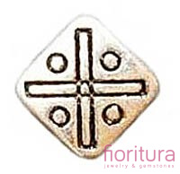 PRZEKŁADKA KWADRAT 6MM KOLOR STARE SREBRO