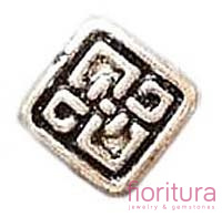 PRZEKŁADKA KWADRAT PŁASKI 7X7MM KOLOR STARE SREBRO