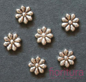 PRZEKŁADKA KWIATEK 10MM KOLOR STARE SREBRO