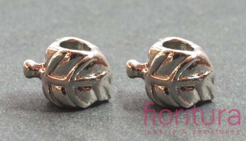 PRZEKŁADKA LISTEK 15X10MM KOLOR STARE SREBRO