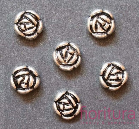 PRZEKŁADKA RÓŻYCZKA 10MM KOLOR STARE SREBRO