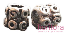 PRZEKŁADKA ŚLIMACZKI 10x9MM KOLOR STARE SREBRO