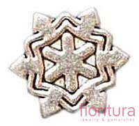 PRZEKŁADKA TYPU BALI ŚNIEŻYNKA 10MM KOLOR STARE SREBRO