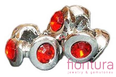 PRZEKŁADKA Z KRYSZTAŁKAMI PIERŚCIEŃ RED 11MM