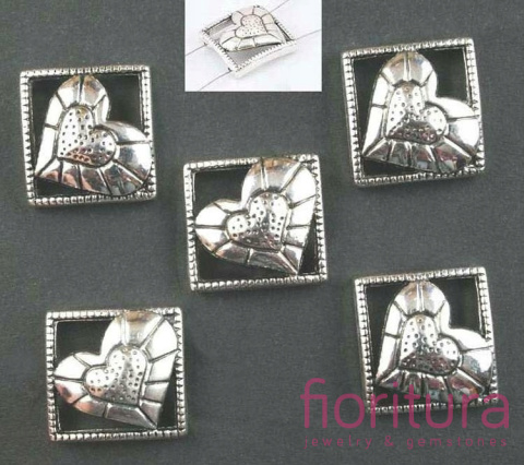 ROZDZIELACZ NA DWA 19x18MM KOLOR STARE SREBRO