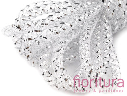 SIATKA JUBILERSKA KRYNOLINA Z LUREKSEM 4,5MM KOLOR BIAŁY