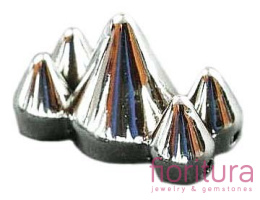 STOŻKI OZDOBNE ROZDZIELACZ NA DWA 19x12MM KOLOR SREBRNY