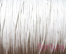 SZNUREK JUBILERSKI WOSKOWANY 1,5MM KOLOR BIAŁY