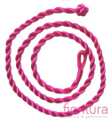 BAZA NASZYJNIKA, BRANSOLETKI SZNUR ATŁASOWY SKRĘCANY Z ZAPIĘCIEM 47-52CM KOLOR FUKSJA