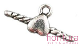 ZAPIĘCIE ŁĄCZNIK DO LINKI KAUCZUKOWEJ 21x9MM KOLOR STARE SREBRO