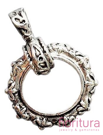 ZAWIESZKA KOŁO 33x25MM KOLOR STARE SREBRO