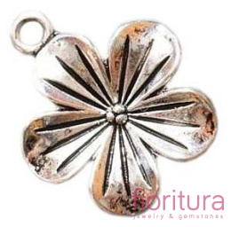 ZAWIESZKA KWIATEK 24x20MM KOLOR STARE SREBRO