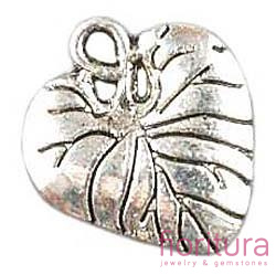 ZAWIESZKA LIŚĆ 15x15MM KOLOR STARE SREBRO