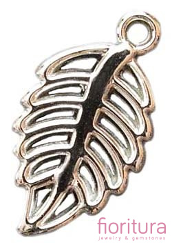ZAWIESZKA LIŚĆ 33x18x5MM KOLOR SREBRNY