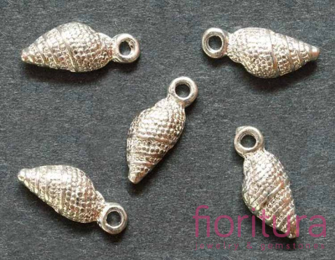 ZAWIESZKA MUSZELKA 15MM KOLOR STARE SREBRO