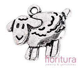 ZAWIESZKA OWIECZKA 15x14MM KOLOR STARE SREBRO