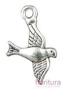 ZAWIESZKA PTAK 22x14MM KOLOR STARE SREBRO