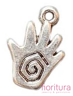 ZAWIESZKA RĘKA FATIMY 18x13MM KOLOR STARE SREBRO